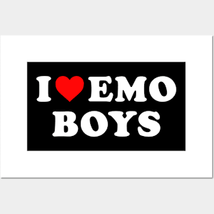 I Love Emo boys Posters and Art